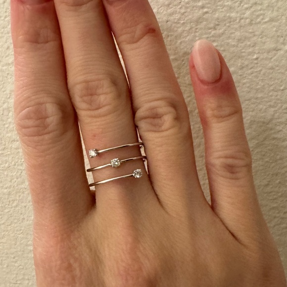 Ring Concierge Floating Diamond Wrap Ring - Picture 2 of 3